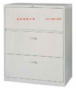 複合三層式鋼製公文櫃 W90xD45xH106cm